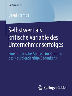 cover image of Selbstwert als kritische Variable des Unternehmenserfolges